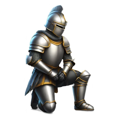 knight kneeling sticker