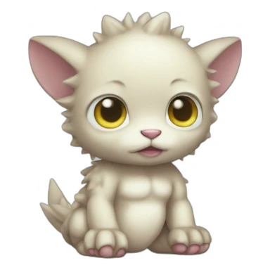 baby Digimon creature with body sticker