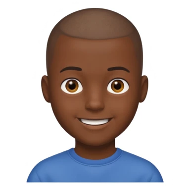 buzz cut boy dark skin sticker