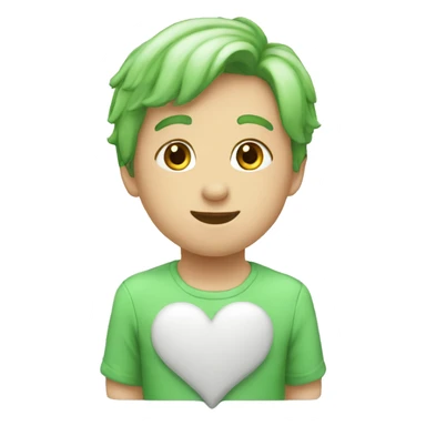 Coeur vert pastel  sticker