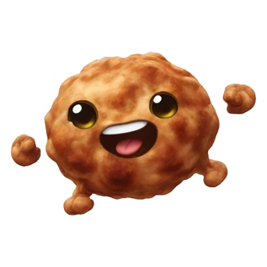 cool meatball flying fast sticker