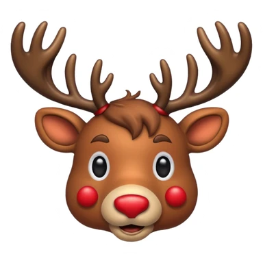 Christmas reindeer sticker