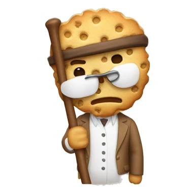 Professional biscuit with a cane  sticker