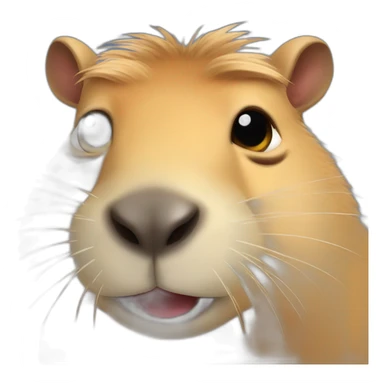 Capybara wink with one eye sticker