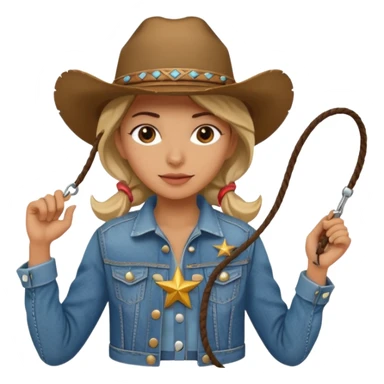 cow girl sticker