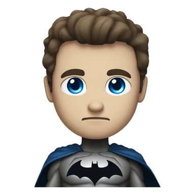 Dark Batman with blue eyes serious face sticker