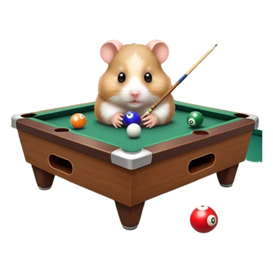 hamster playing billiards sticker