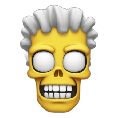 Bart simpson skull sticker