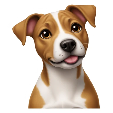 Pittie jack Russell mix dog cute  sticker