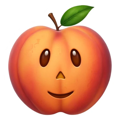 A peach with handmarks sticker