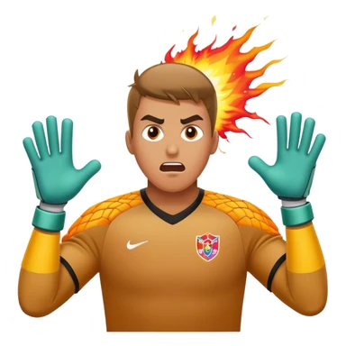 goalkeeper above head explosion sticker