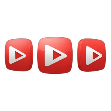YouTube play buttons red sticker