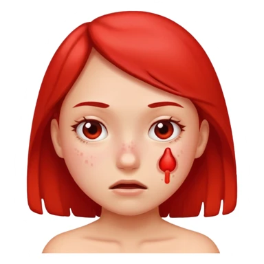 pimple sleeping on girls skin sticker