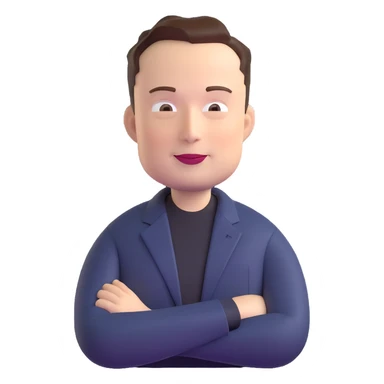 Elon Musk friendly expression sticker