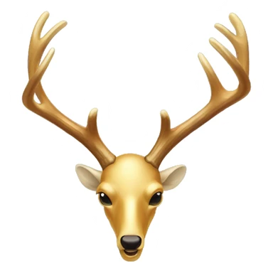 gold deer antler  sticker