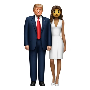 Zendaya and Donald Trump holding hands sticker