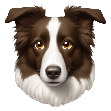 Border collie brown and white sticker