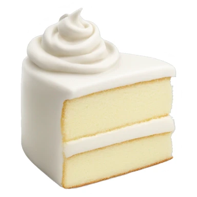 soft white cake with cream without topping  sticker
