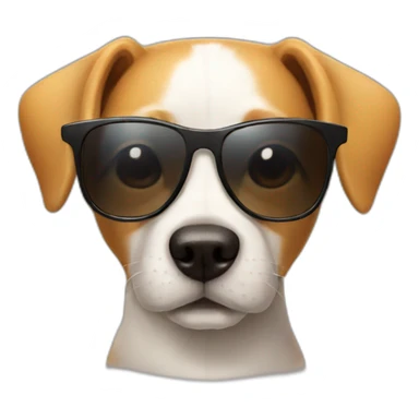 dog with sunglass sticker