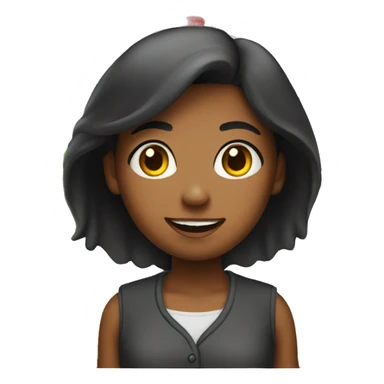 girl seller behind the counter sticker