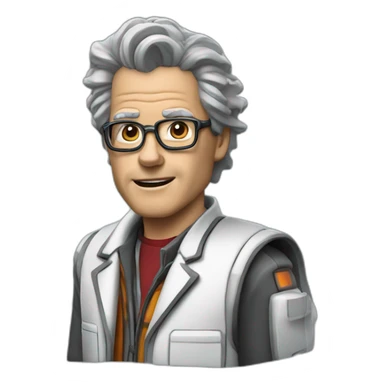 Dr Emmet Brown Back to the future custom sticker