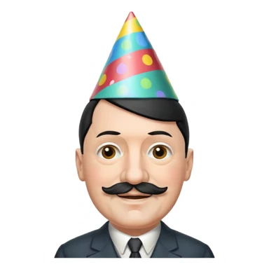 Adolf hitler party hat sticker