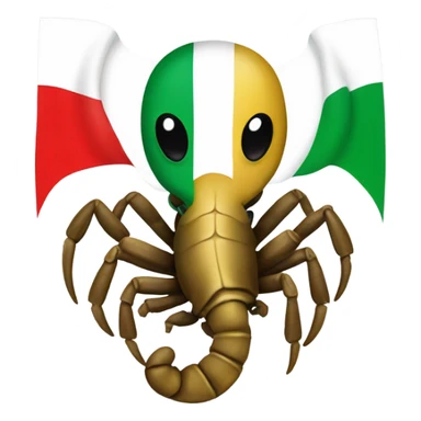 scorpion with iran flag sticker