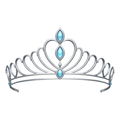 Expensive royal shiny thin silver tiara sticker