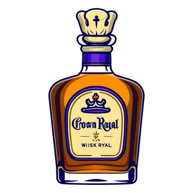 Crown Royal whisky bottle sticker