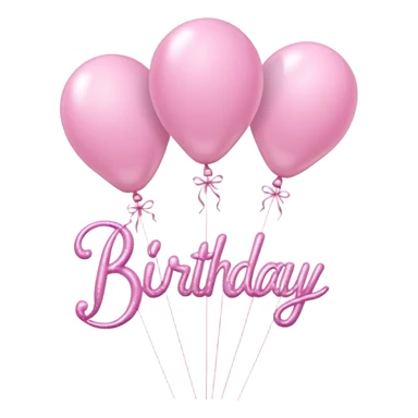 birthday sign in baby pink sticker