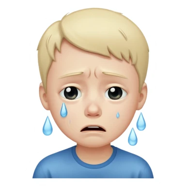 Crying so hard as hard as possible and a boy like rivers of cry sticker