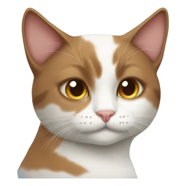 Pretty white female cat and a brown male cat cuddling sticker