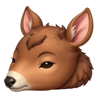 Kleines schlafendes Reh sticker