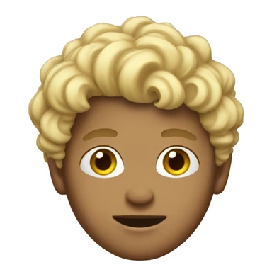 Chill boy with blond curls  sticker