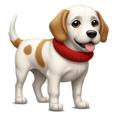 Chien qui porte un pull de Noël  sticker