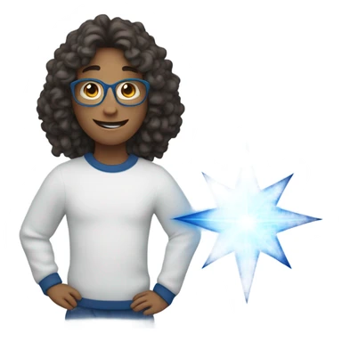 navi blue star sticker