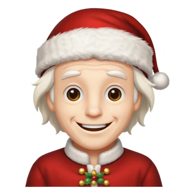 happy scrooge with Santa hat sticker