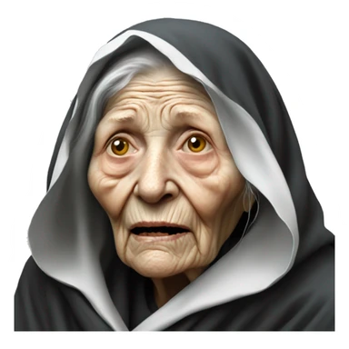 Baba Vanga, blind old woman sticker