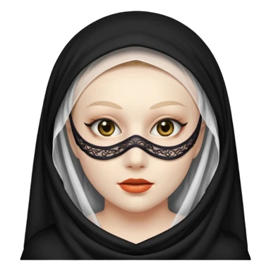 Prom masked woman sticker