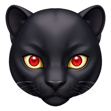 فهد لونه اسود وعينه حمراء اللون sticker