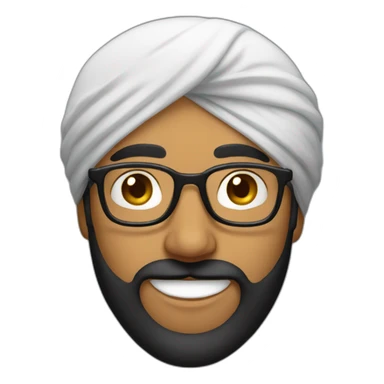 Sikh guy with glasses sticker