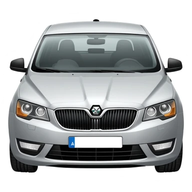 Stříbrné Auto škoda octavia sticker