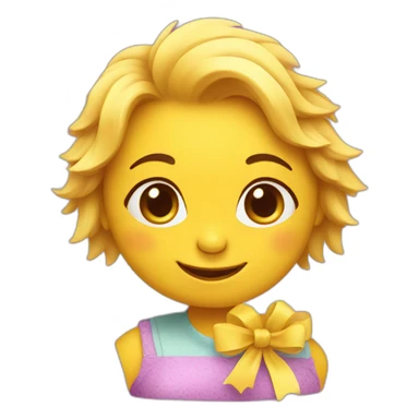 easter girl chicken sticker