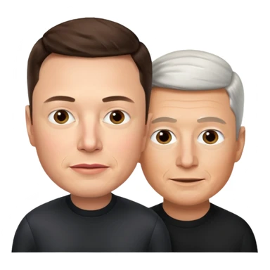 Elon musk and tim cook  sticker