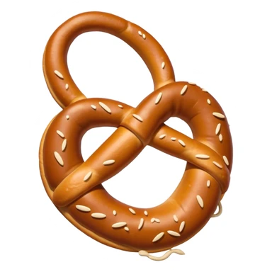 Old school simple pretzel emoji vintage style sticker