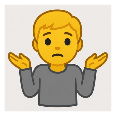 yellow boy grey shirt shrugging emoji google style sticker