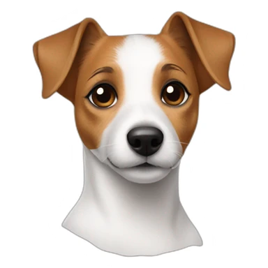 Jack Russell Terrier with a woman sticker