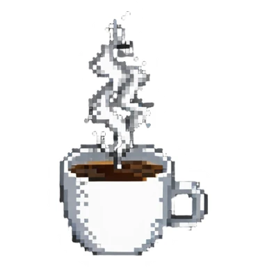 coffee cup with steam sticker