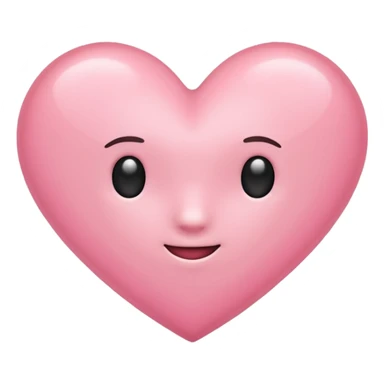 light pink heart iPhone emoji style sticker