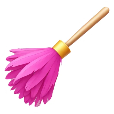 Pink feather duster sticker